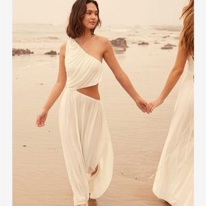 MISA Los Angeles Womens Calliope Dress Off White Venezia